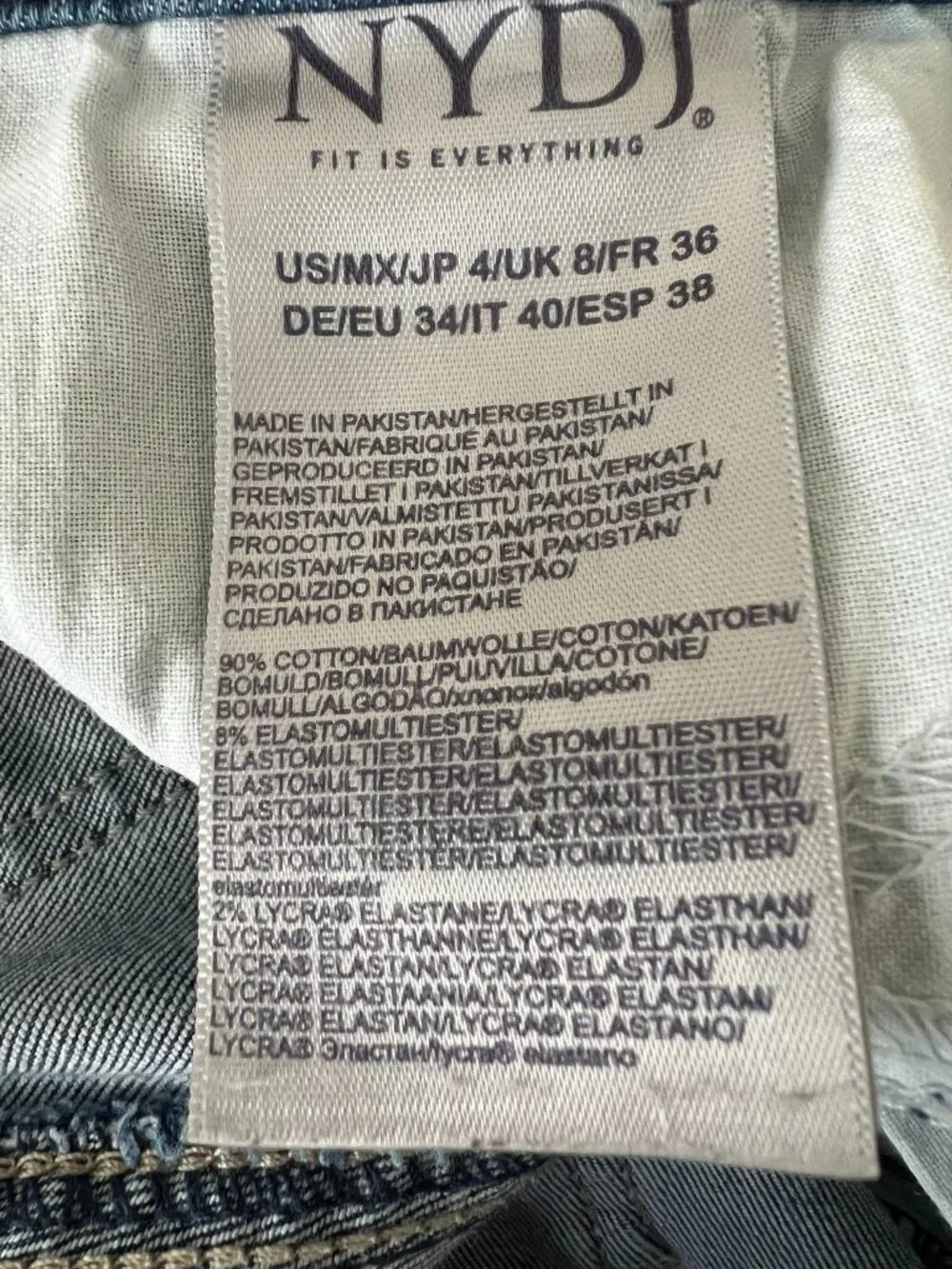 NYDJ Straight Leg Jeans in Light Wash Blue - Picture 11 of 12